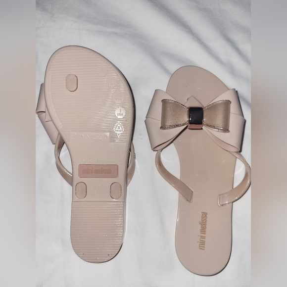 Mini Melissa Pink Bow Sandals - Picture 2 of 2